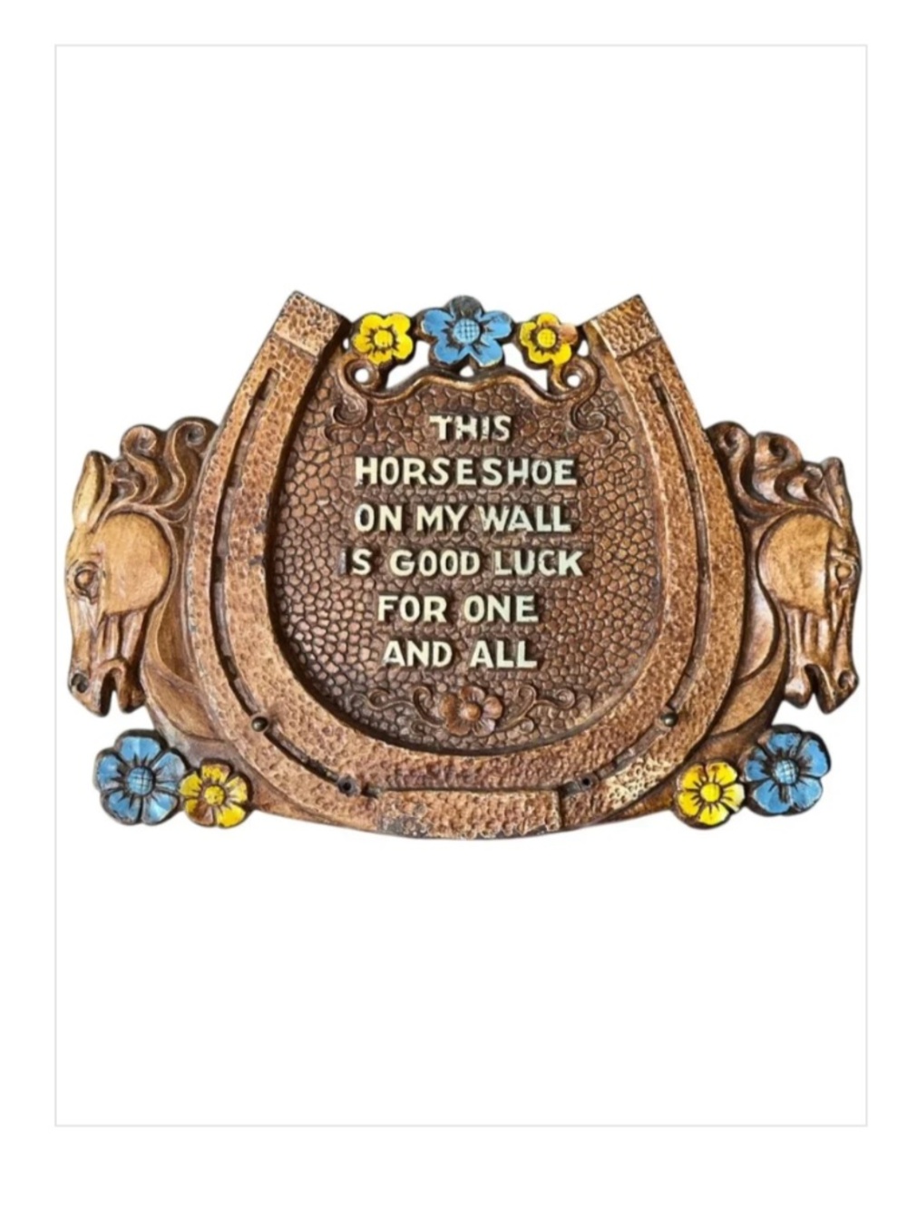 1970s Vintage Horseshoe / Horse Wall Decor